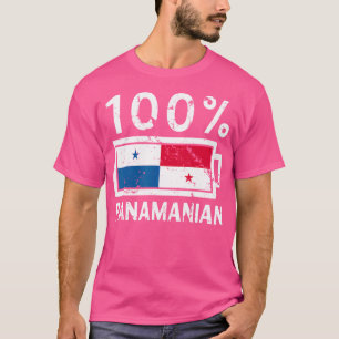 Panama Flag 100 Panamanian Battery Power Tee