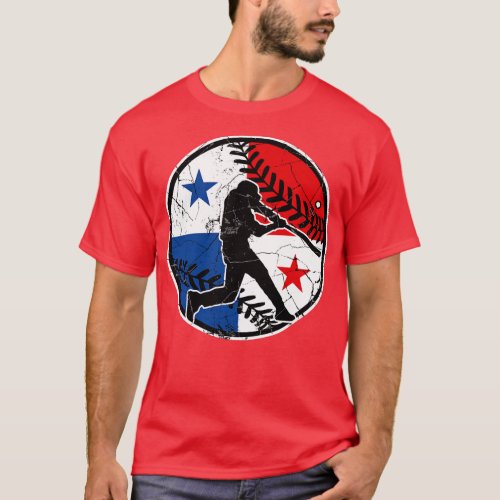 Panama Flag Baseball Hitter Italy Baseball Fan Pan T_Shirt