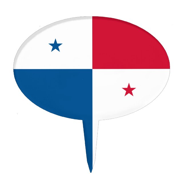 Panama flag cake topper (Front)