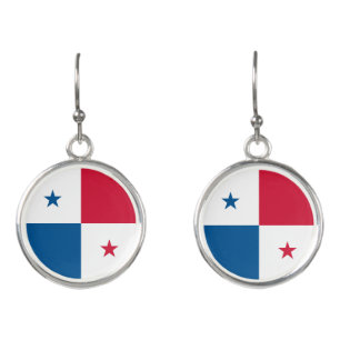 Panama flag earrings