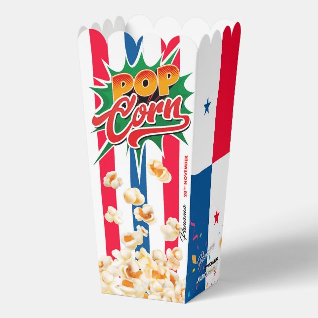 Panama flag favor boxes (Back)