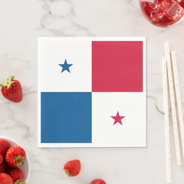 Panama flag napkins (Insitu)