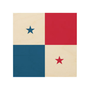 Panama flag wood wall art