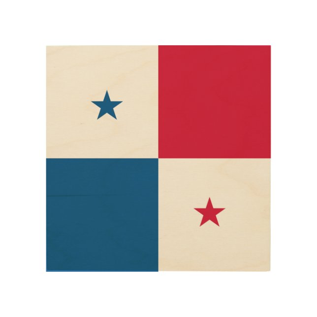 Panama flag wood wall art (Front)
