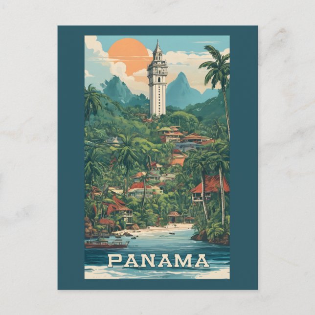 Panama Illustration Postcard (Front)