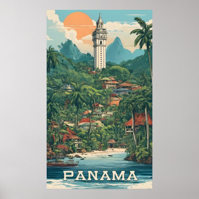 Panama Illustration Poster (Front)