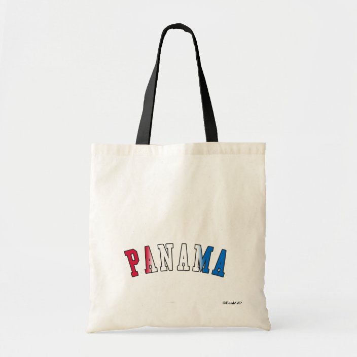 Panama in National Flag Colors Canvas Bag