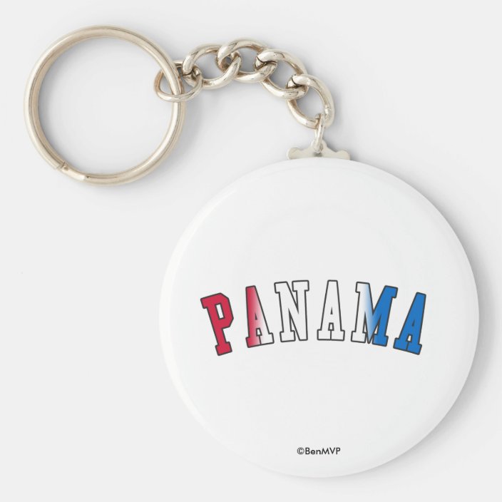 Panama in National Flag Colors Key Chain