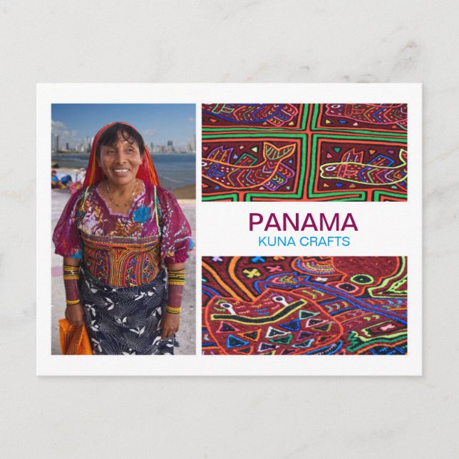 Panama Kuna Crafts postcard (Front)