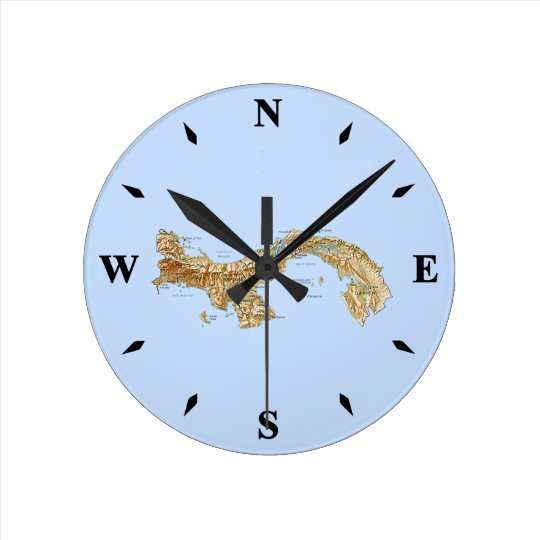 Panama Map Clock
