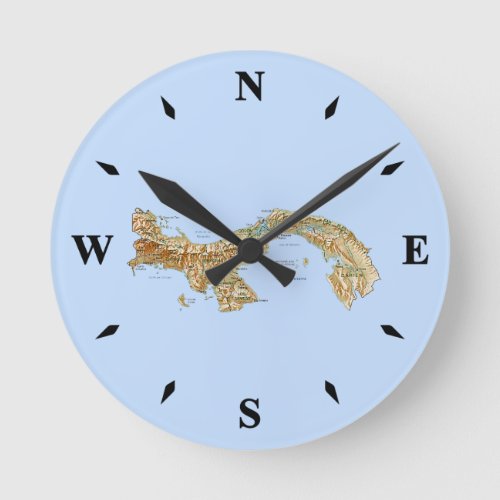 Panama Map Clock