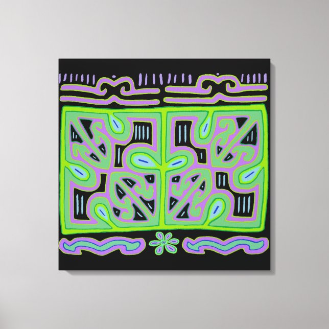 Panama Mola Music Box Canvas Print (Front)