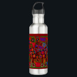 Panama Mola - Save a Horse Ride a Cowboy Stainless Steel Water Bottle<br><div class="desc">Panama mola,  Kuna Indian horse,  Caballo y Vaquero,  Kuna Folk Art,  Mola folk art,  Virginia Vivier,  Vagabond Folk Art,  horse rider,  baby horse,  equine,  equestrian,  red blue green,  yellow orange tan,  indie art,  boho decor.</div>