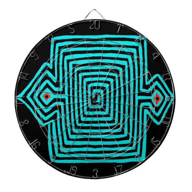 Panama Mola Tortoise - Blue Black Dart Board (Front)