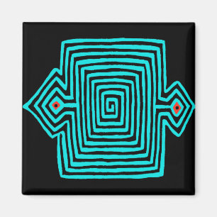 Panama Mola Tortoise - Blue Black Magnet