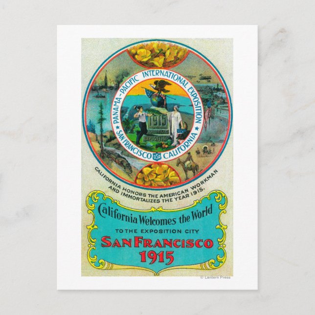 Panama Pacific International Expo Postcard (Front)