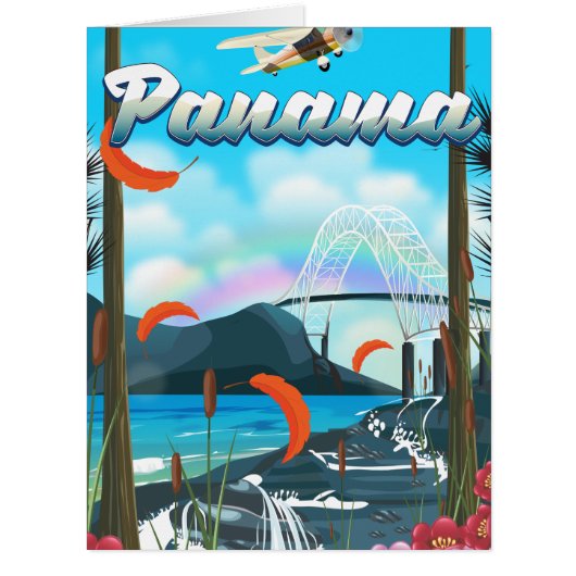 Panama River vacation print Cards (Front)