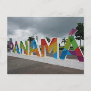 panama signage postcard