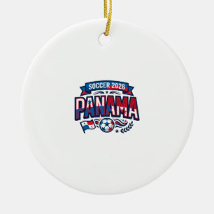 Panama Soccer 2026 Soccer Bold Country Typography Ceramic Ornament