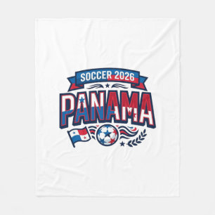 Panama Soccer 2026 Soccer Bold Country Typography Fleece Blanket