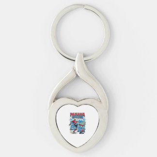 Panama Soccer Skeleton Striker Nations Poster Styl Keychain