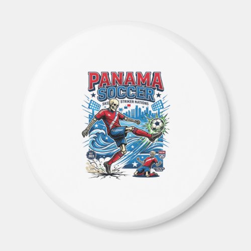 Panama Soccer Skeleton Striker Nations Poster Styl Magnet
