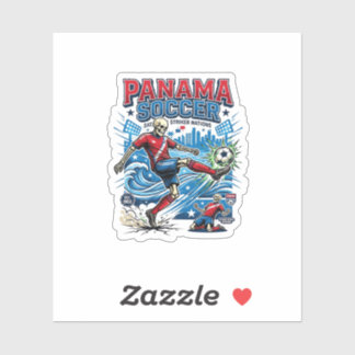 Panama Soccer Skeleton Striker Nations Poster Styl Sticker