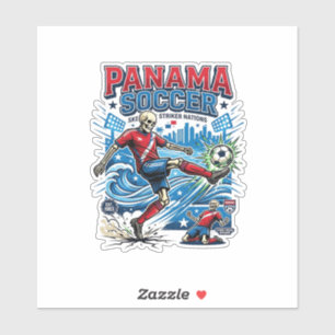 Panama Soccer Skeleton Striker Nations Poster Styl Sticker