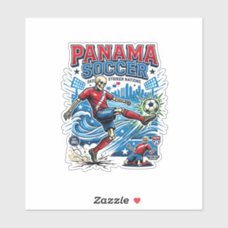 Panama Soccer Skeleton Striker Nations Poster Styl Sticker