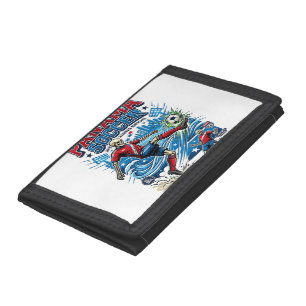 Panama Soccer Skeleton Striker Nations Poster Styl Trifold Wallet