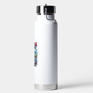 Panama Soccer Skeleton Striker Nations Poster Styl Water Bottle