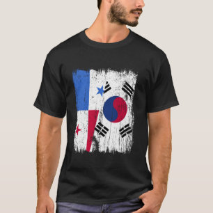 Panama South Korea Half Flag Panamanian South Kore T-Shirt
