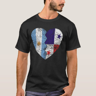 Panamanian Argentinian Flags Heart  Argentina Pana T-Shirt