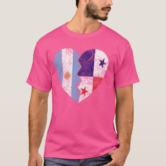 Panamanian Argentinian Flags Heart  Argentina Pana T-Shirt