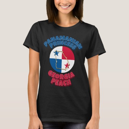 Panamanian Princess Georgia Peach Latina American T_Shirt