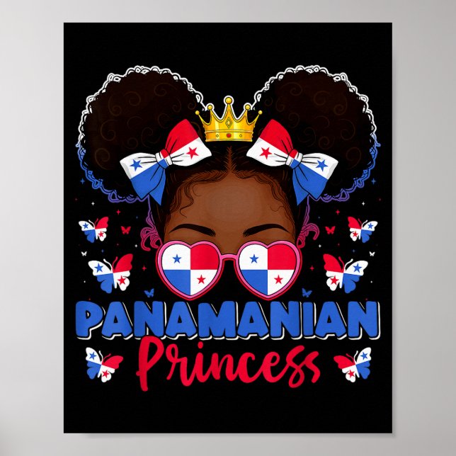 Panamanian Princess Panama Flag Proud Panameña Wom Poster (Front)