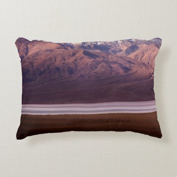 Panamint Range And Badwater Basin Decorative Pillow by usdeserts at Zazzle