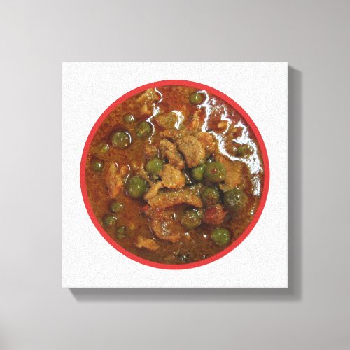 Panang Thai Curry พะแนง  Thailand Street Food Canvas Print