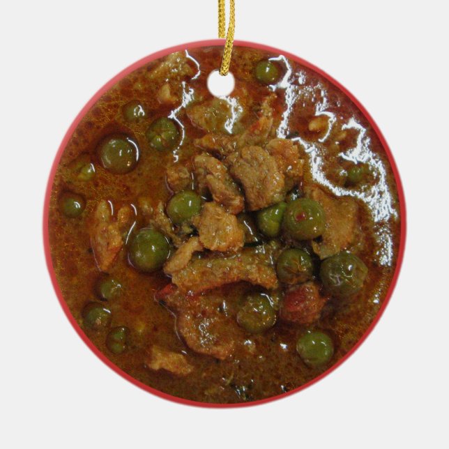 Panang Thai Curry [พะแนง] ... Thailand Street Food Ceramic Ornament (Front)