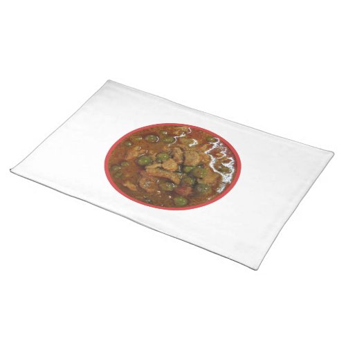 Panang Thai Curry พะแนง  Thailand Street Food Cloth Placemat