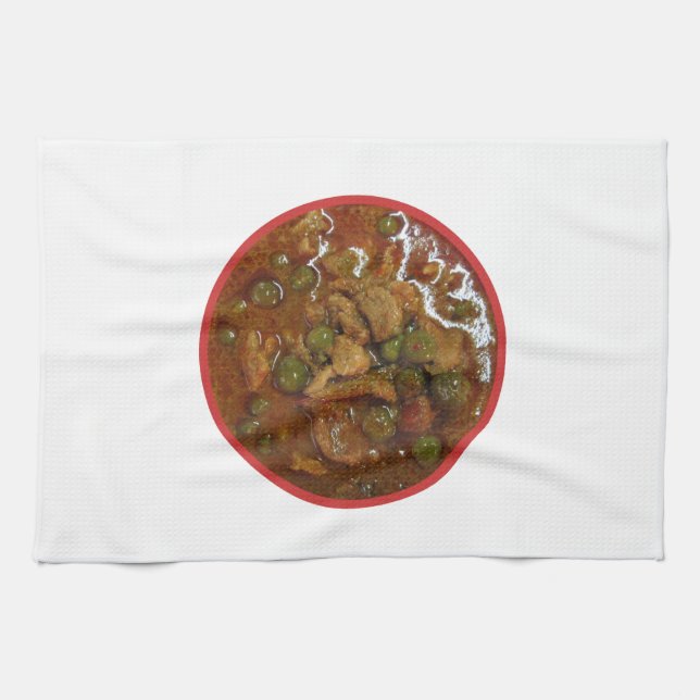 Panang Thai Curry [พะแนง] ... Thailand Street Food Kitchen Towel (Horizontal)