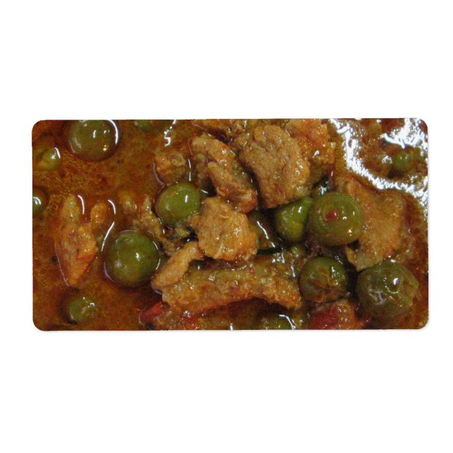 Panang Thai Curry [พะแนง] ... Thailand Street Food Label (Front)