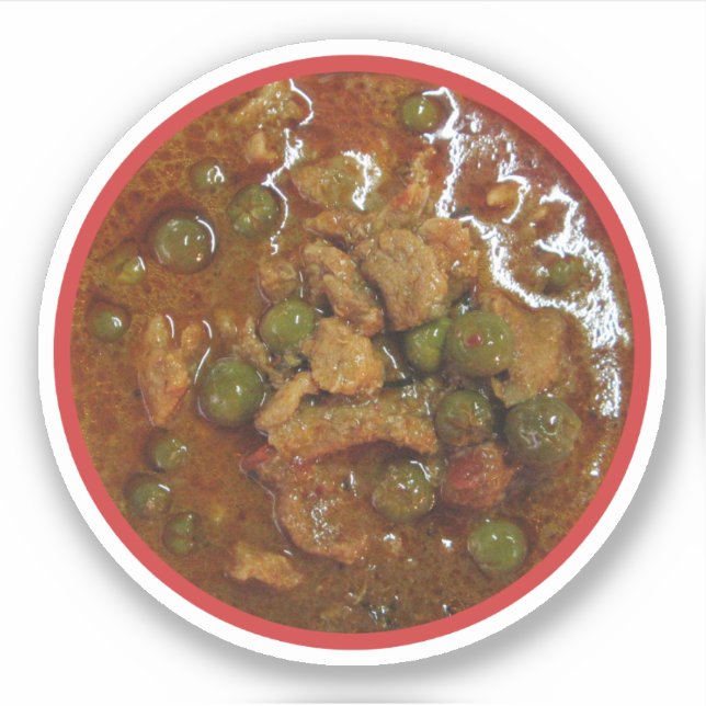 Panang Thai Curry [พะแนง] ... Thailand Street Food Sticker (Front)