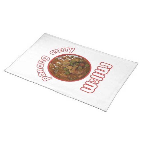 Panang Thai Curry  Thailand Street Food Cloth Placemat