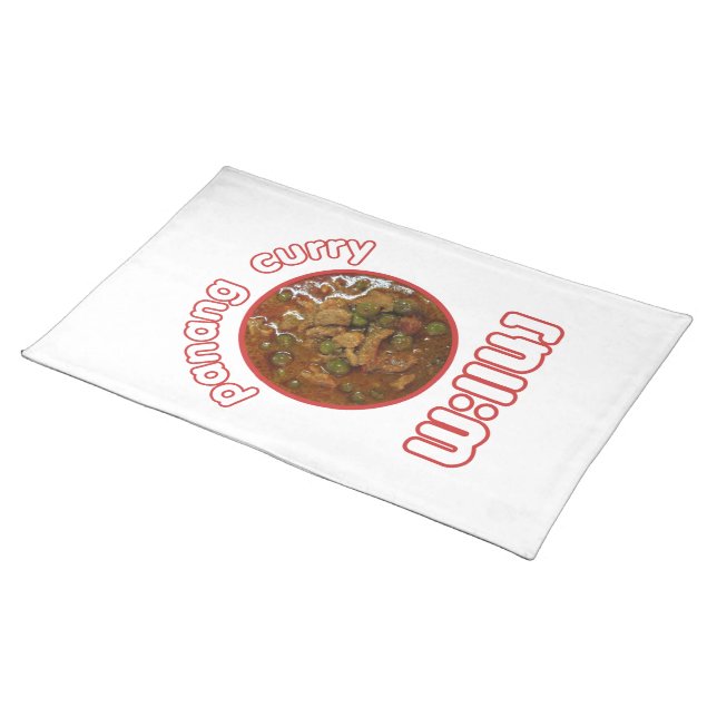 Panang Thai Curry ... Thailand Street Food Cloth Placemat (On Table)