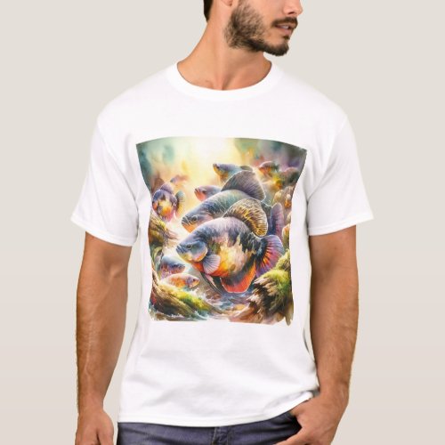 Panaque Fish 040624AREF105 _ Watercolor T_Shirt