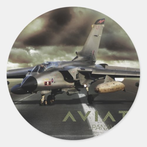 Panavia Tornado Jet Fighter Classic Round Sticker