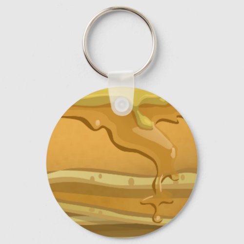 Pancake and maple syrup cute keychain