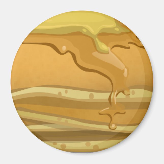 Pancake and maple syrup cute magnet (Front)