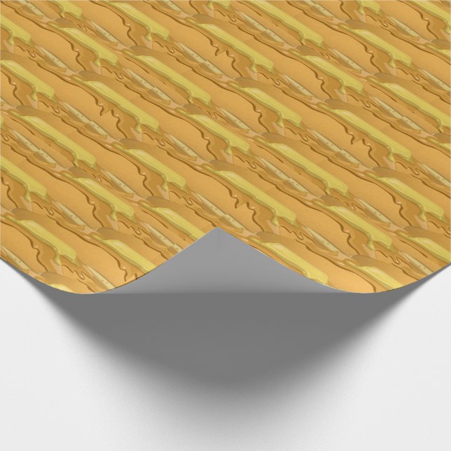 Pancake and maple syrup cute wrapping paper (Corner)